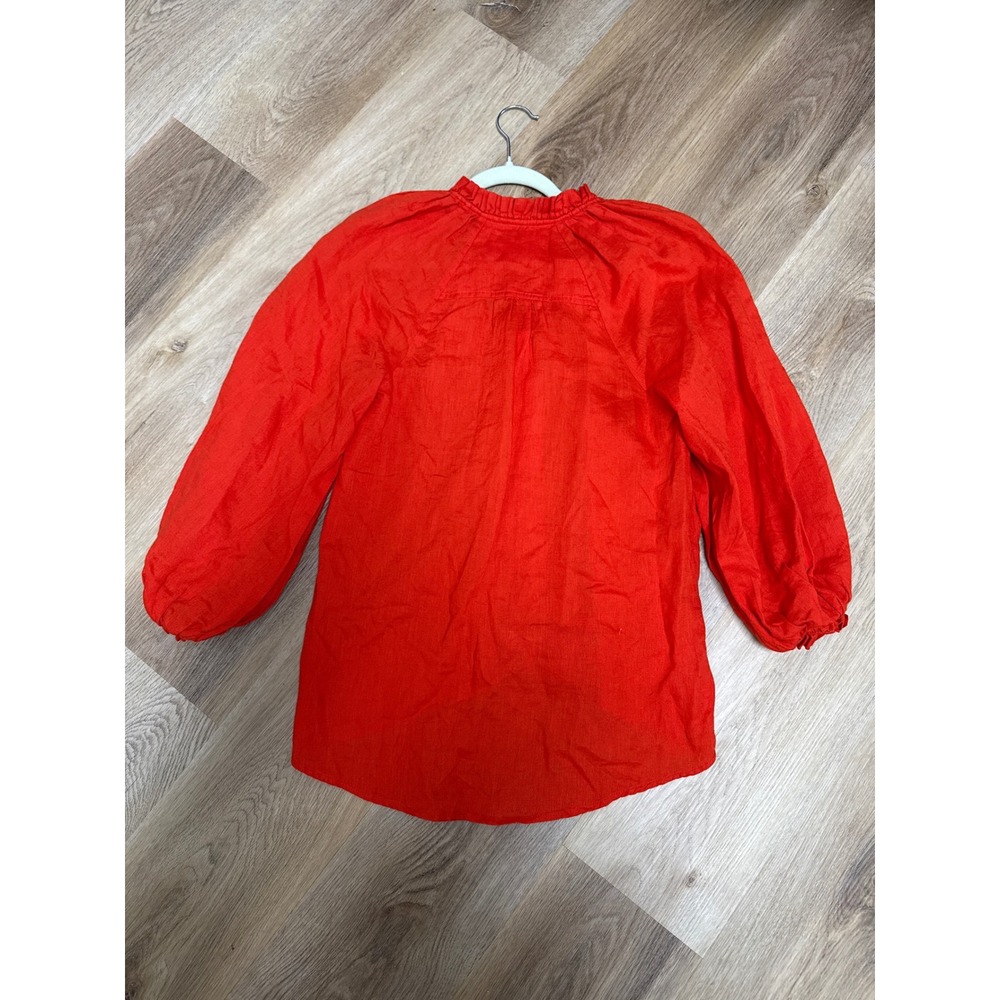 Maeve (Red) Button Down Blouse Women Medium - Picture 3 of 4